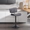 Armen Living Brooklyn Adjustable Swivel Gray Faux Leather and Black Wood Bar Stool with Black Base LCBRBABLGR - alternate 3
